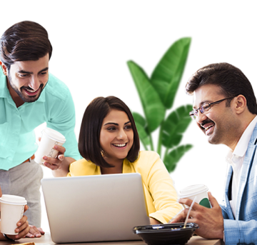 Girl typing on laptop